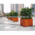 Decorative wood square planter box